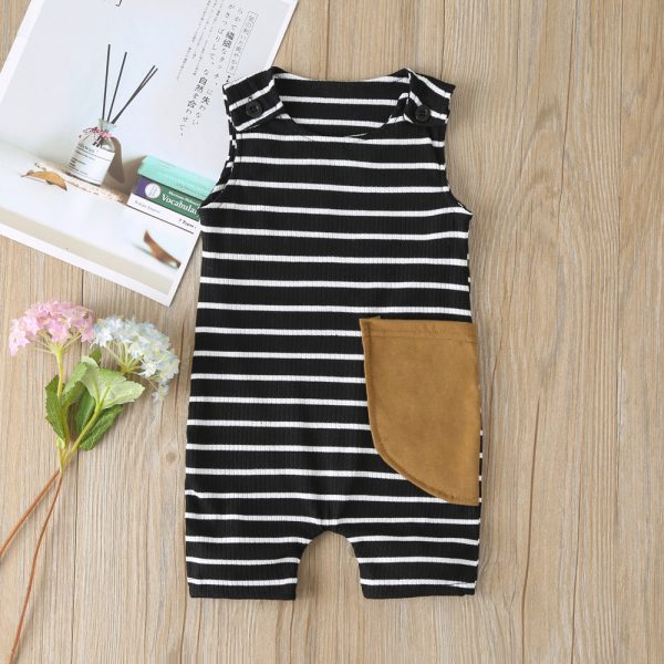 Pit Striped Striped Sleeveless Bodysuit - Image 5