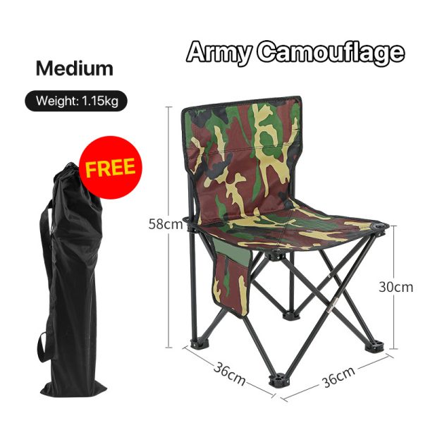 Folding Chair Outdoor Portable Backrest Fishing Chair Stool Painting Stool Chair Maza Small Chair - Image 4