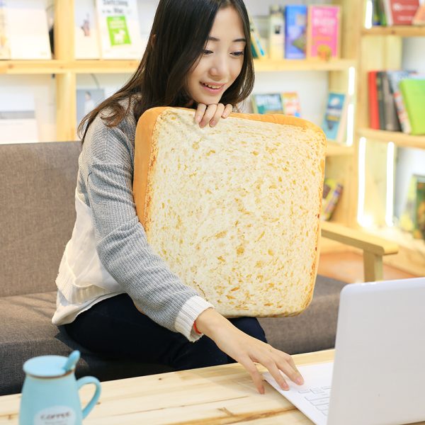 Slice Of Bread Student Chair Cushion Toast Pet Cat Toast Plush Pillow Cushion Toy Cushion