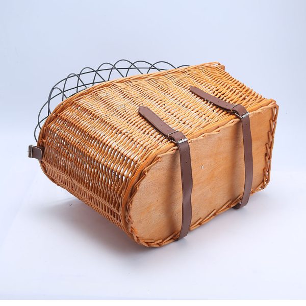 Rattan Bicycle Basket Rear Basket Pet Basket - Image 2