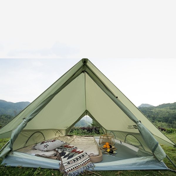 Exquisite Camping Outdoor Family Light Luxury Large Space Camping Cotton Tent - Image 2