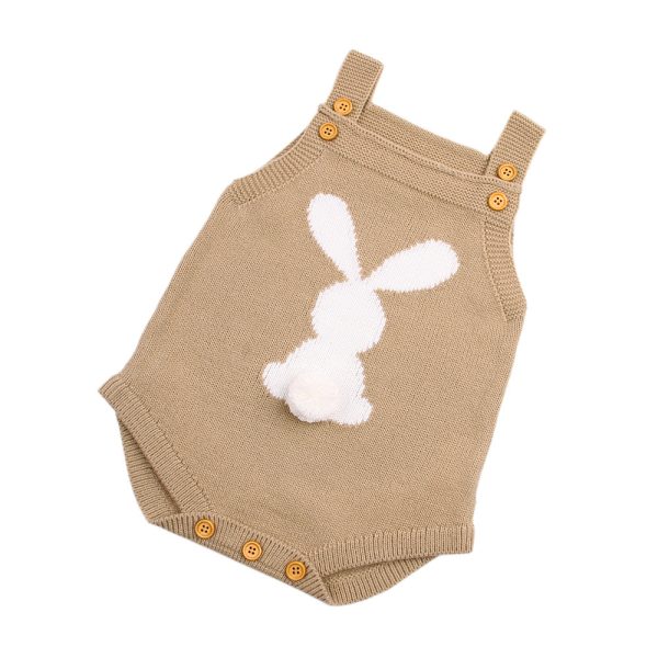 Cartoon Rabbit knitted Strap One-Piece Climbing Suit - Image 4