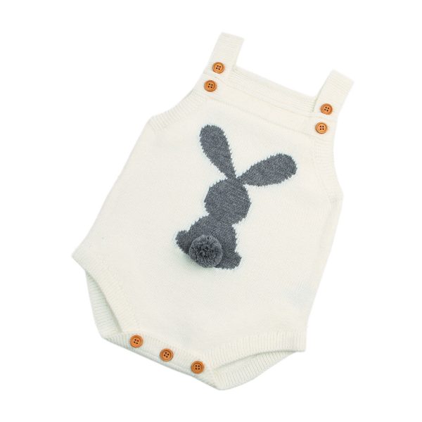 Cartoon Rabbit knitted Strap One-Piece Climbing Suit - Image 2