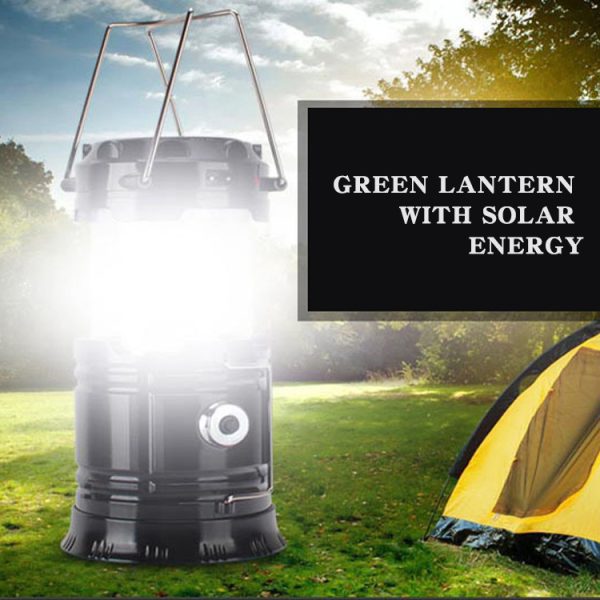 new solar charging type multifunctional telescopic camping lantern lantern outdoor camping tent lamp - Image 2