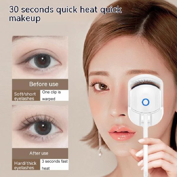 Eyelash Curler Portable Electric Heated Comb Eye Lash Long Lasting Eyelashes Curls Thermal Eyelash Curler Makeup Tools Heated Eyelash Curlers,Rechargeable Electric Eyelash Curler,Handheld Eyelash Heat - Image 5