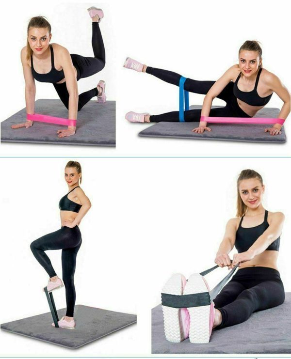 Resistance Bands Loop Set Of 5 Exercise Workout CrossFit Fitness Yoga Booty Band - Image 6