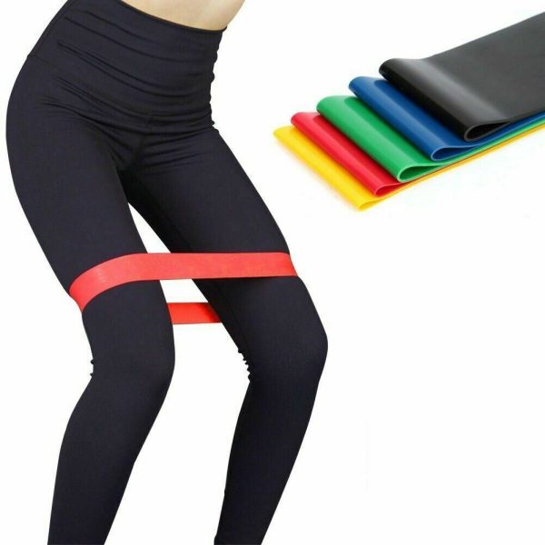 Resistance Bands Loop Set Of 5 Exercise Workout CrossFit Fitness Yoga Booty Band - Image 7