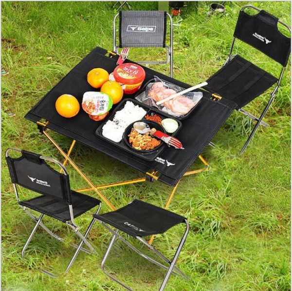 Outdoor camping small folding table aviation light aluminum alloy portable picnic table - Image 7