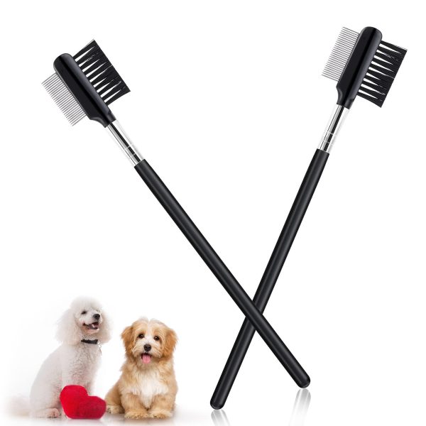 Dog Eye Comb Tear Stain Remover Comb Double-Head Tear Stain Comb For Small Dogs  Metal Eye Booger Remover For Dogs Puppy Cat Grooming Comb For Removing Crust Mucus And Flea - Image 9