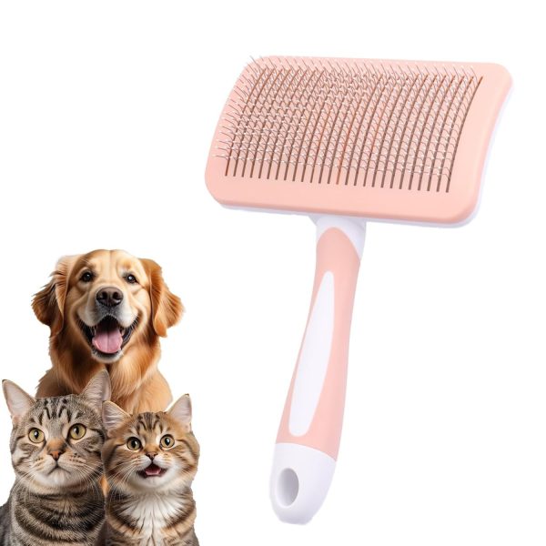 Pet Self Cleaning Slicker Brush Pet Hair Brush Dog Brush  Cat Brush For Shedding Hair Pet Hair Removal Tool Safe Massage Comb For Long  Middle-long, Short Hair