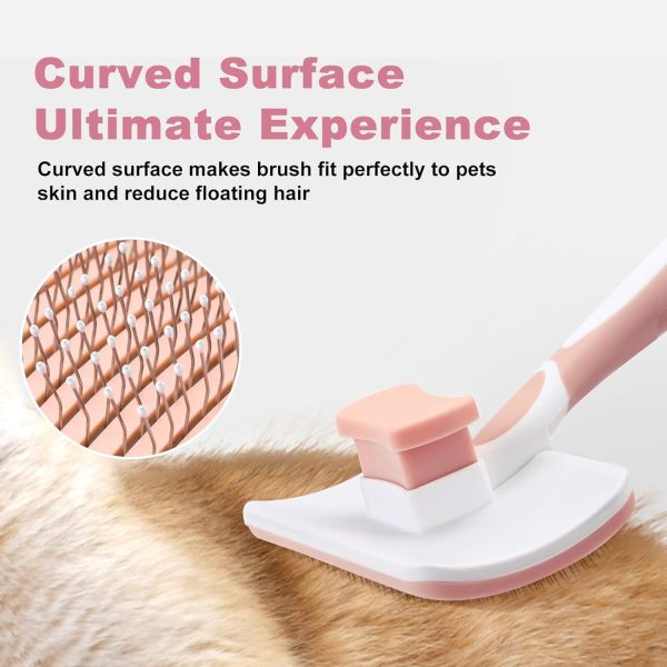 Pet Self Cleaning Slicker Brush Pet Hair Brush Dog Brush  Cat Brush For Shedding Hair Pet Hair Removal Tool Safe Massage Comb For Long  Middle-long, Short Hair - Image 5