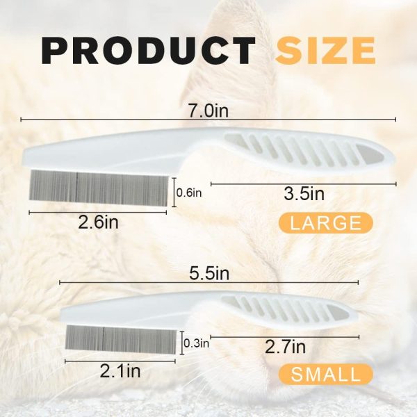 Multifunctional Pet Comb Tear Stain Removal Comb Magic Pets Grooming Comb Kit For Small Dogs Puppies  Pet Grooming Brush Fine-Tooth Stainless Grooming Massage Comb - Image 3