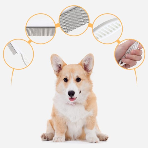 Multifunctional Pet Comb Tear Stain Removal Comb Magic Pets Grooming Comb Kit For Small Dogs Puppies  Pet Grooming Brush Fine-Tooth Stainless Grooming Massage Comb - Image 8