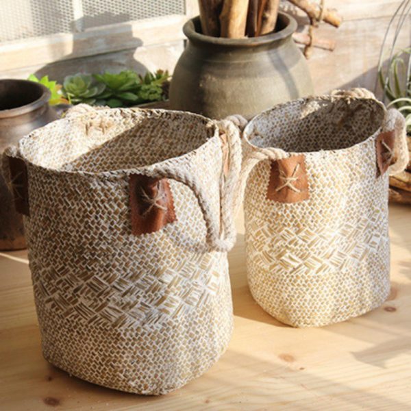 Hand woven basket flower basket basket rattan - Image 4