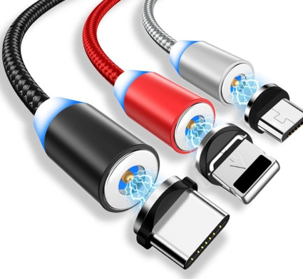 Compatible with Apple , YBD 1m magnetic LED charging cable - Image 5