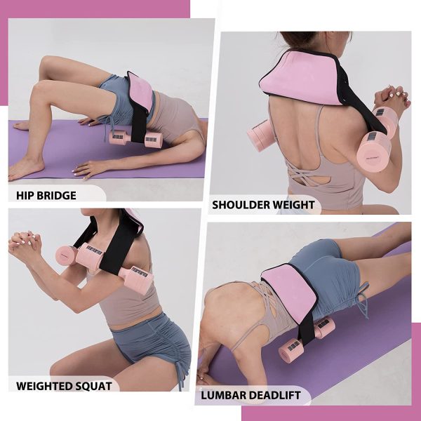 Hip Thrust Belt Glute Bridge Pad Butt Workout With Dumbbells Kettlebells For Lunges Reverse Squat - Image 7