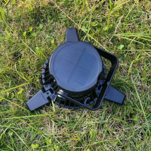 Solar Camping Light Foldable Fan Hanging Hook Rechargeable Battery Operated USB 3 Level Air Flow Fan For Camping Tent - Image 4