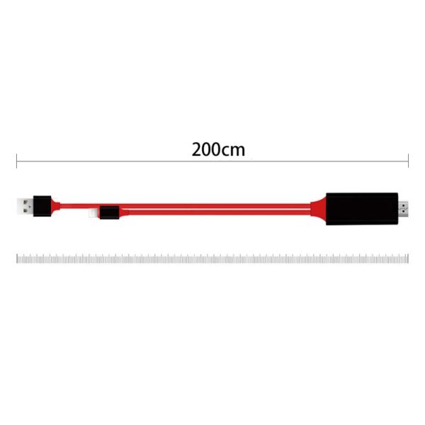 Type-C To HDMI Three In One Mobile Phone Projection Cable - Image 5