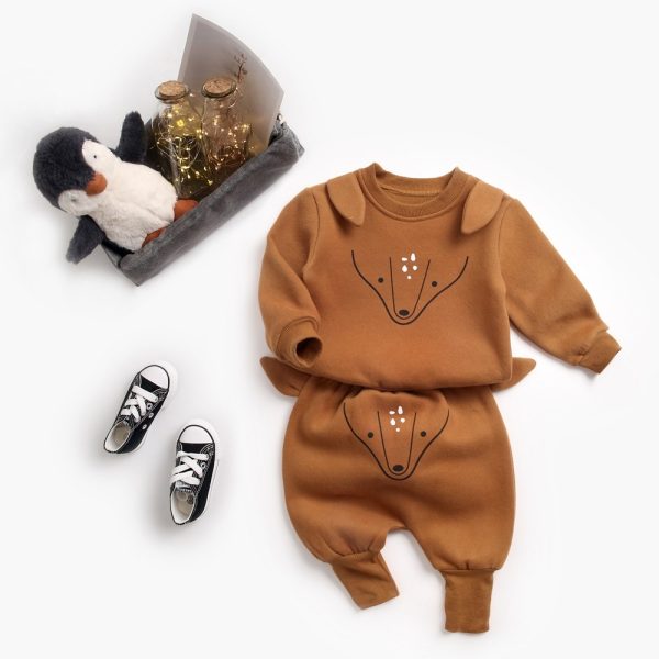 Baby Plus Velvet Sweater Suit - Image 3