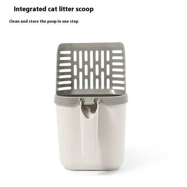 Large Capacity Integrated Cat Litter Scoop Shit Trash Can Shovel Shit Storage Box Tools - Image 2