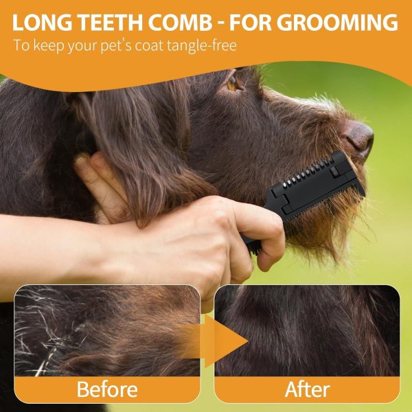 Razor Comb For Dogs Cats With Extra Blades Pet Razor Comb 2 In 1 Trimming Grooming Dog Cat Brush That Cuts Hair Hair Cutter Comb For Dog Cat Pet Hair Trimmer Grooming Comb For Dog Cat - Image 6