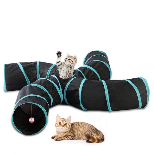 Pet Cat Toy Collapsible Tunnel S-type Four-channel Tent - Image 7