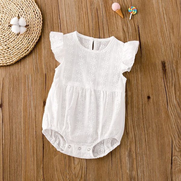 Breathable Flying Sleeve One-piece Baby Princess One-piece Clothes - Image 6