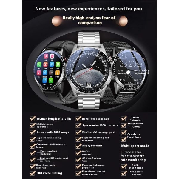 32G Memory Ultra-long Standby Smart Watch Flashlight Bluetooth Calling - Image 2