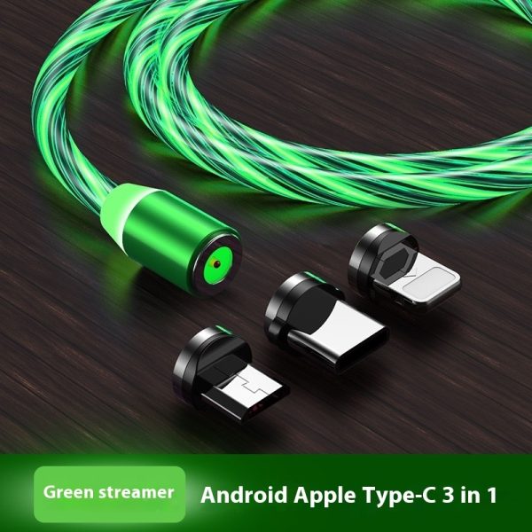 Magnetic Streamer Data Cable Type-c Mobile Phone Three-in-one Charge Cable - Image 4