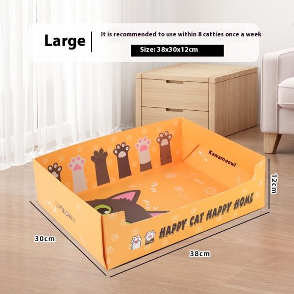 Portable Folding Semi-open Thickened Disposable Litter Box - Image 6