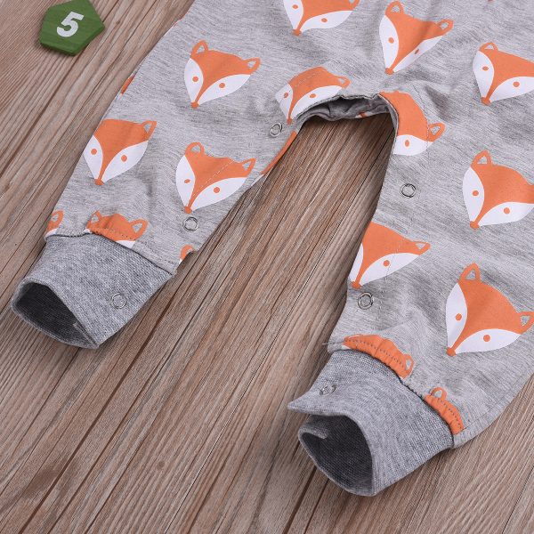 Cartoon fox Romper long sleeve creeper - Image 3