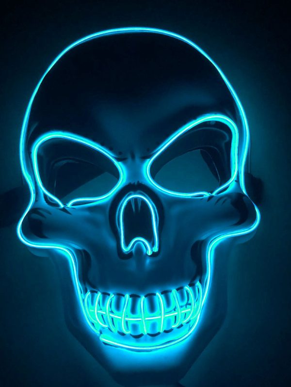 Halloween Skeleton Mask LED Glow Scary Mask - Image 5