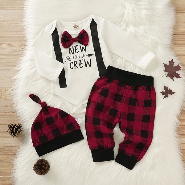 Long sleeve personalized fake bow tie Romper pants - Image 2