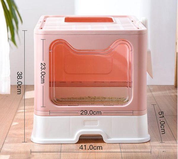 Fully Enclosed Odor-proof Drawer Foldable Cat Litter Basin - Image 6