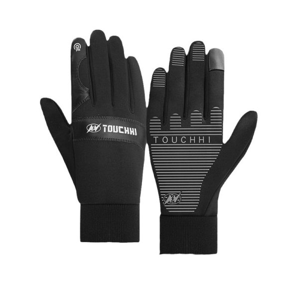 Outdoor Cycling Fleece Lined Warm Gloves - Image 6