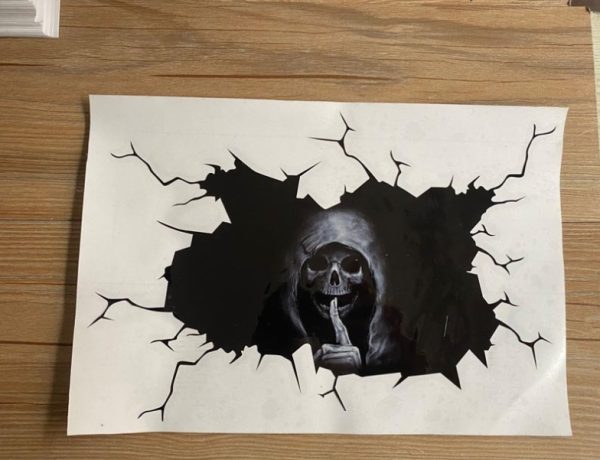 Halloween Car Wall Floor Skull Bumper Horror Sticker - Image 2