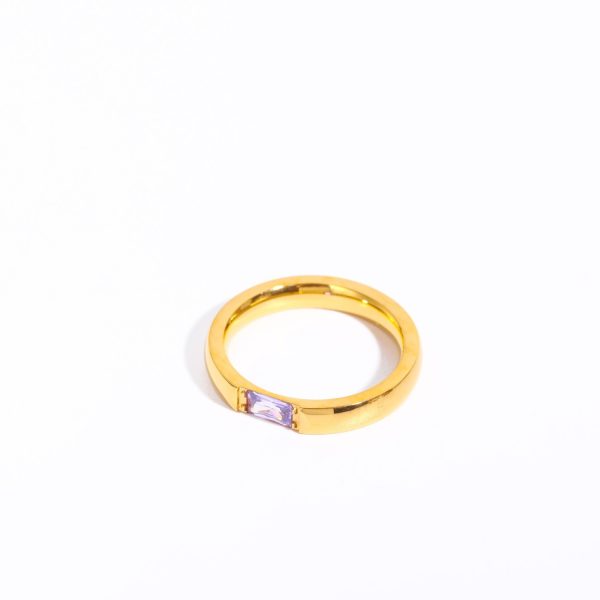 December Color Zircon Ring 18K Gold Plating - Image 7