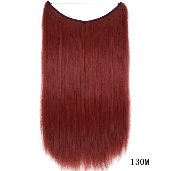 22 inches Invisible Wire No Clips in Hair Extensions Secret Fish Line Hairpieces Silky Straight Synthetic - Image 7