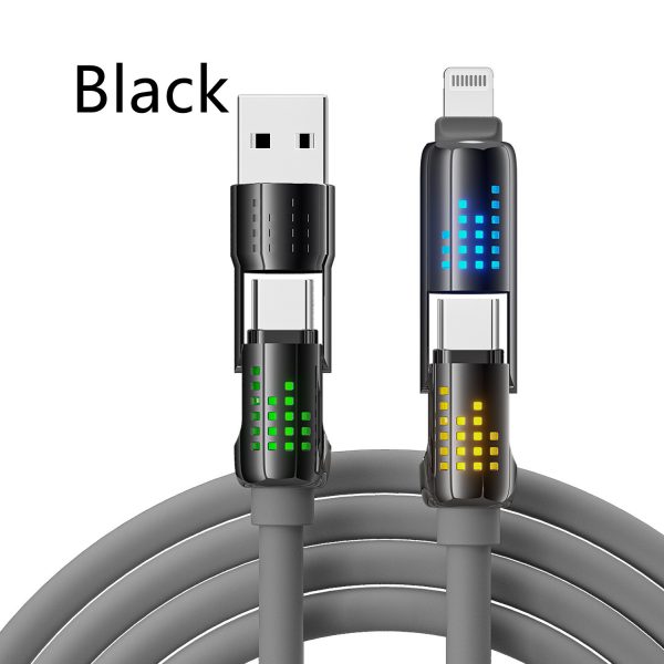 12m Lengthened Super Soft Liquid Four-in-one For Android Fast Charge Data Cable - Image 6