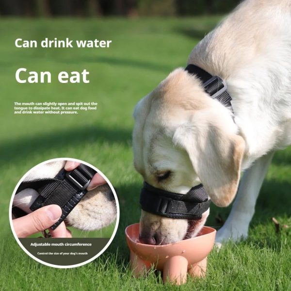 Dog Muzzle Adjustable Anti-bite Anti-barking Dog Muzzle Thickened Soft Foam Anti-feeding Dog Muzzle - Image 3