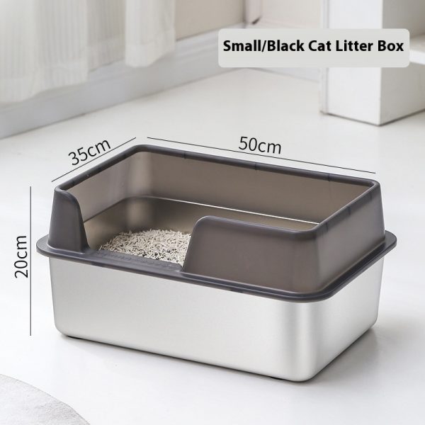 Stainless Steel Litter Box High Fence Anti-splash - Image 3