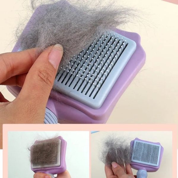 Dog Brush Automatic Pet Hair Remover Self-cleaning Cat Brush Massage Comb For Large Dogs Grooming Hair Knot Opening Pet Products - Image 6