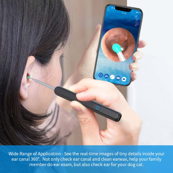 NE3 Ear Cleaner Otoscope Ear Wax Removal Tool With Camera LED Light Wireless Ear Endoscope Ear Cleaning Kit For I-phone - Image 2