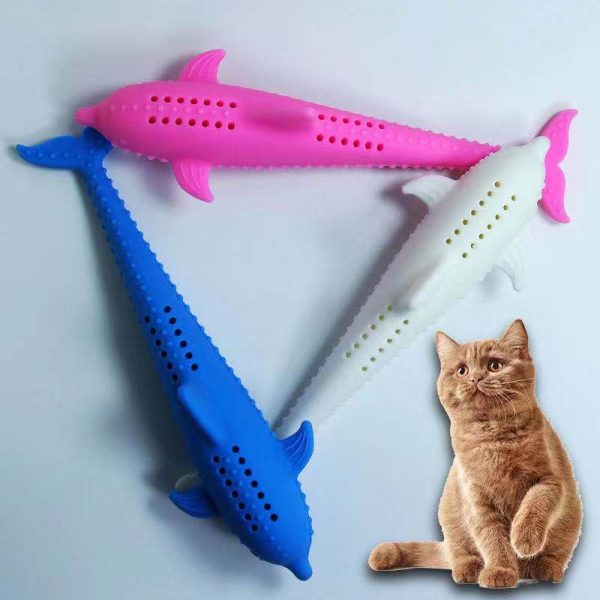 Cat Toothbrush Toy Silicone Fish Bite Molar Rod - Image 7