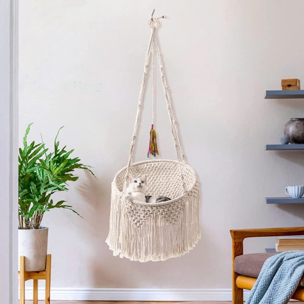 Nordic Bohemian Woven Tapestry Net Pocket Cat Nest - Image 10