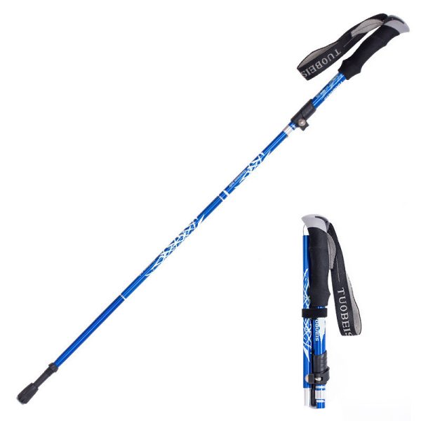 Ultralight Aluminum Alloy 5Sections Walking Poles Adjustable Trekking Poles Telescopic Walking Sticks Anti Shock Hiking Stick - Image 5