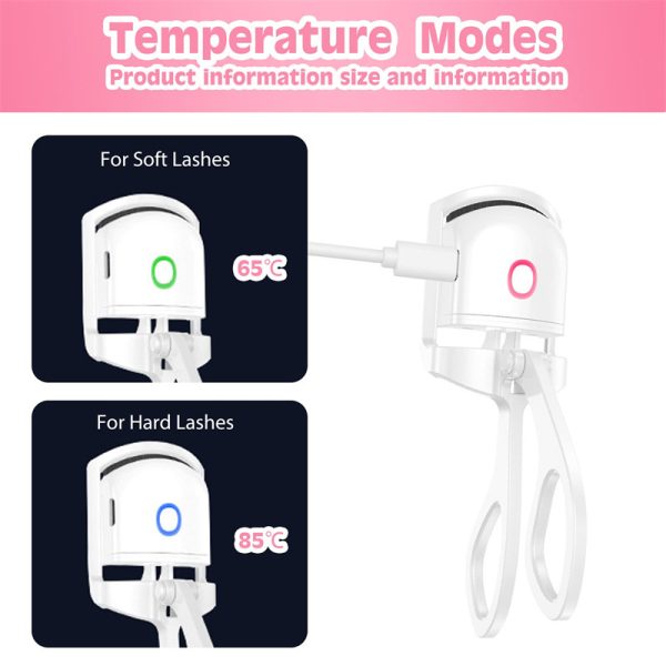 Heated Eyelash Curler Electric Temperature Control Mini Eyelash Curler Electric Portable Charging - Image 9