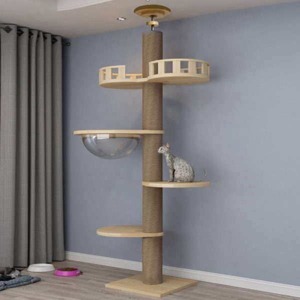 Solid Wood Column Cat Climbing Frame Toy - Image 5