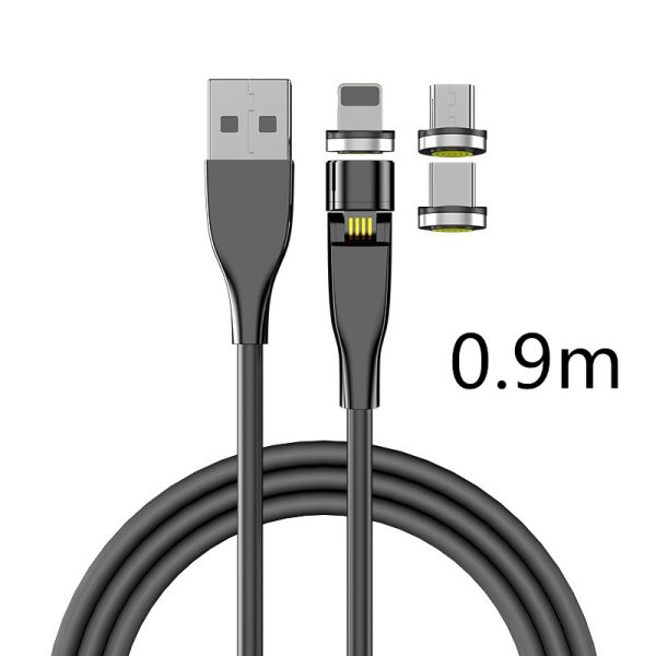 Three In One Data Cable 540 Degree Rotation Spherical Magnetic Charging - Image 9