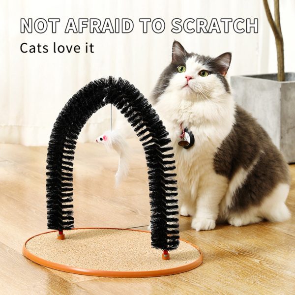 Cat Hair Rub And Anti-Itch Device Plastic Arch-Shaped Brush Cat Scratching Post Cat Toy Hair Grooming Self-Pleasure Little Mouse - Image 4